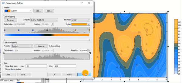 Редактор цветовых карт Colormap Editor)